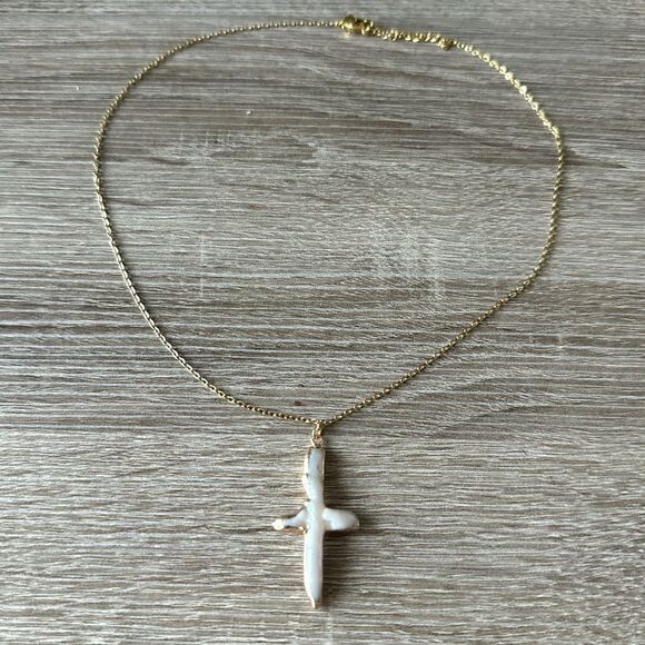 Vintage style cross necklace N746 - Picture 1 of 3